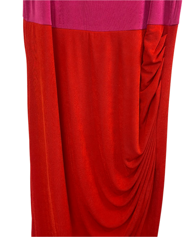 Bright Pink & Orange Tank Top Dress - 2X