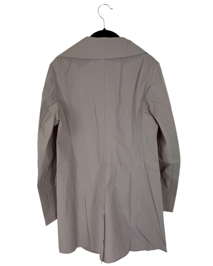 Light Mauve Button Down Raincoat - Size 0 - 6