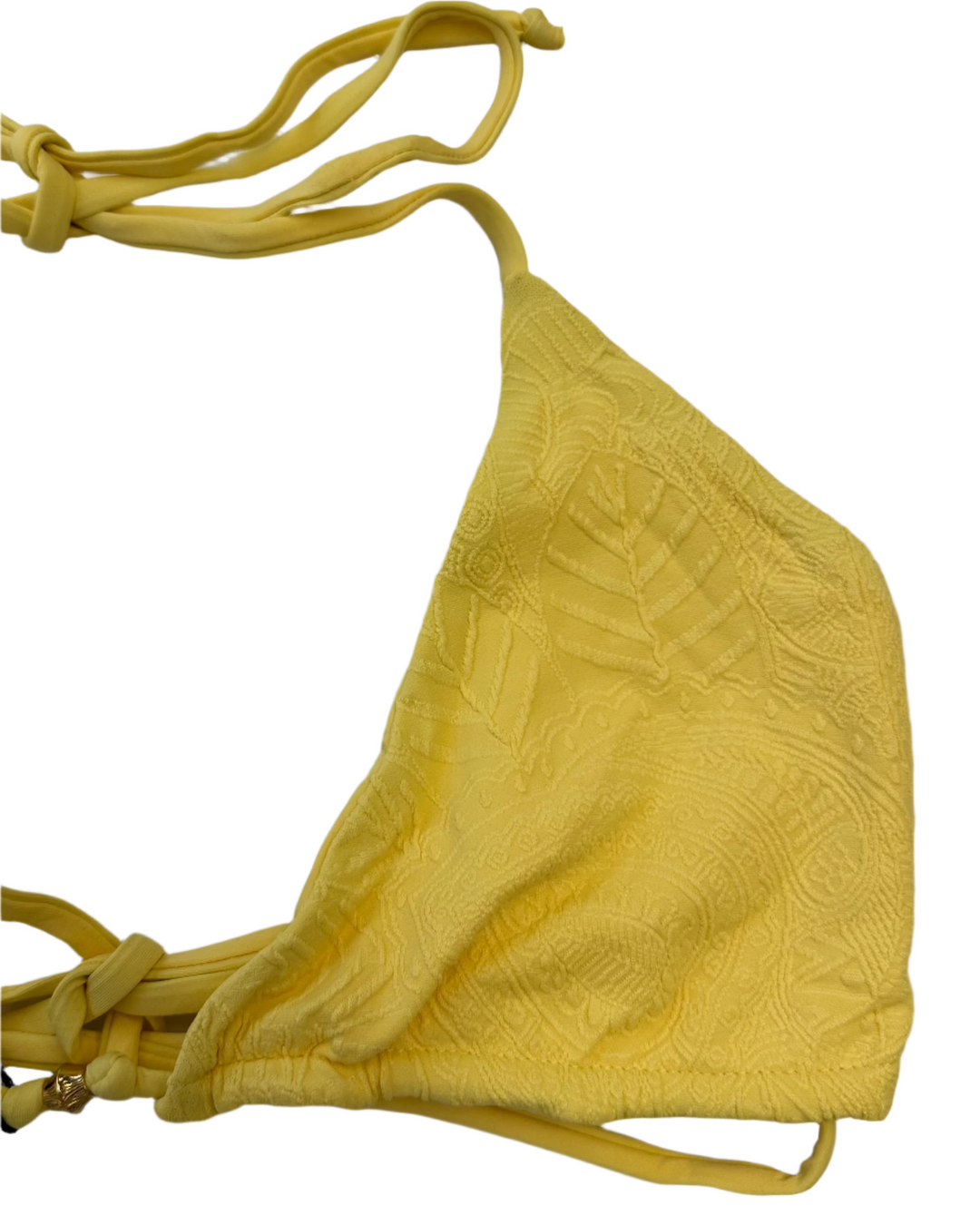 Yellow Embossed Triangle Bikini Top - Extra Large and Extra Extra Large