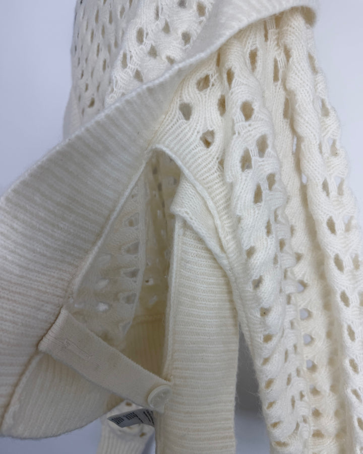 Cream Open Side Knit Sweater - Size 6/8