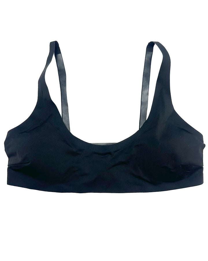 Black Scoop Neck Bikini Top - Extra Small - 4X