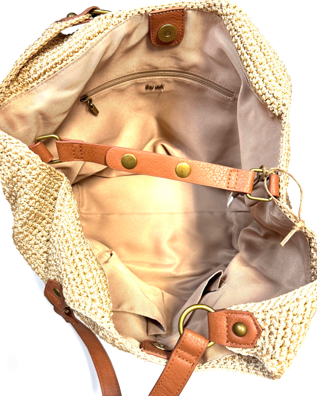Tan Crochet Bag