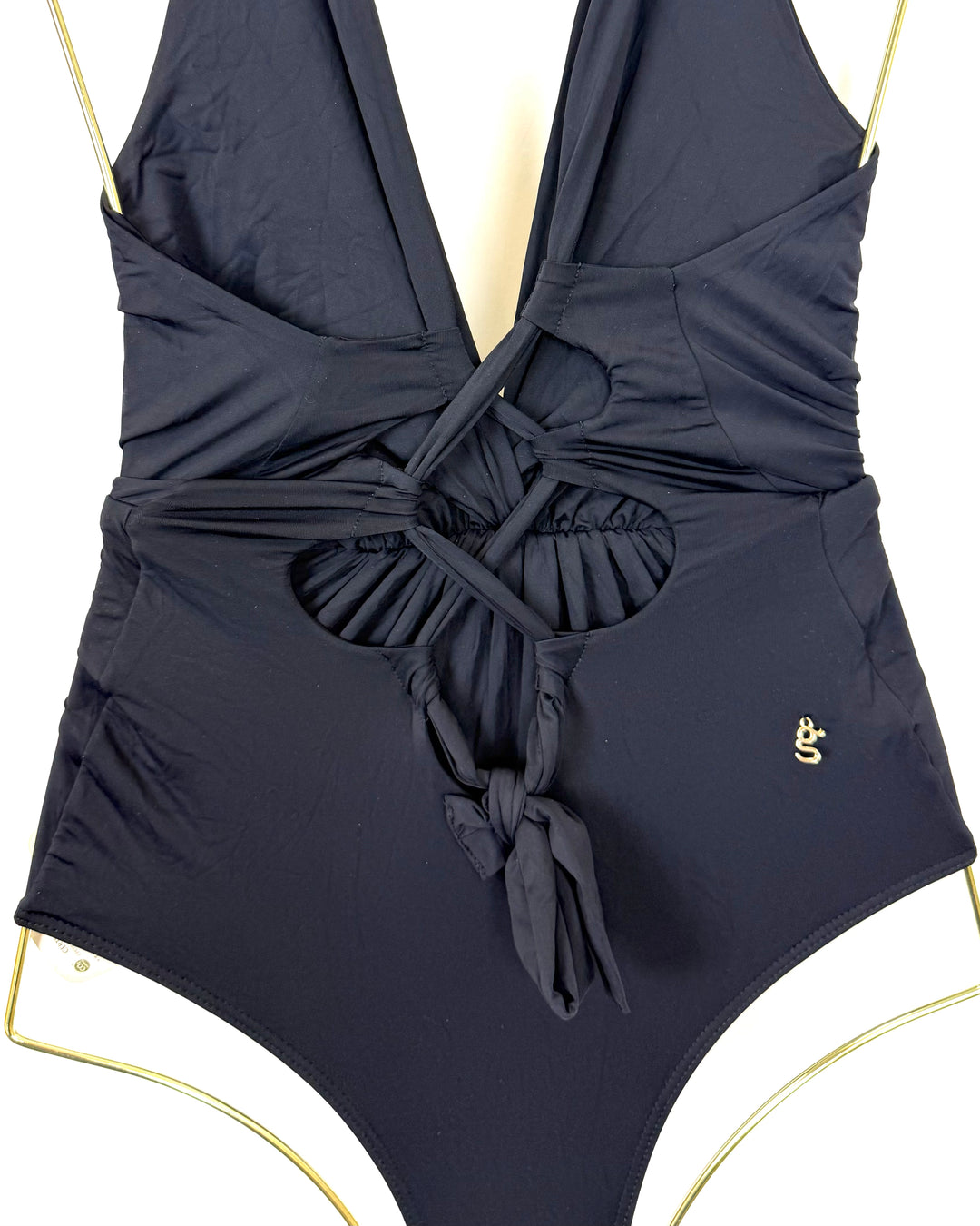 Black Cheeky Scrunch One Piece Swimsuit