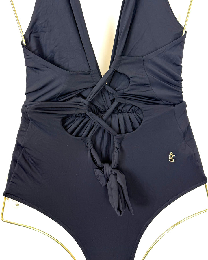 Black Cheeky Scrunch One Piece Swimsuit