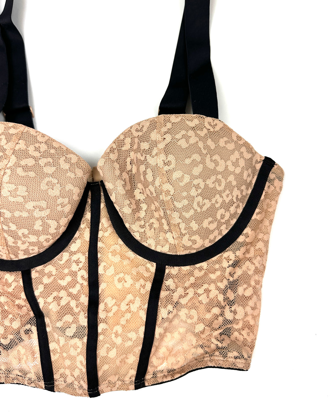 Leopard Print Corset Bra - 34C
