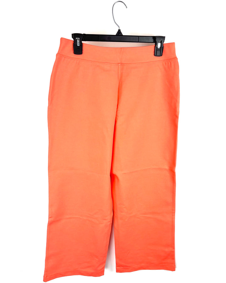 Coral Cropped Stretchy Pants - Size 12