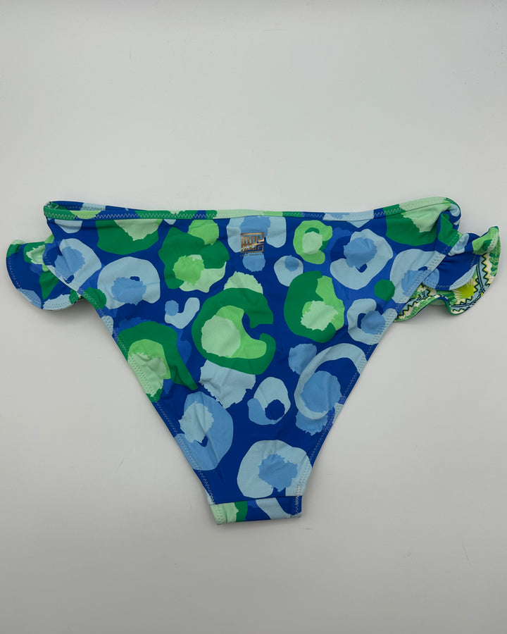 Blue & Green Cheetah Swim Bottom - XS, M, L, XL