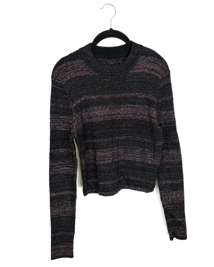 Black and Gold Long Sleeve Top - Size 2/4