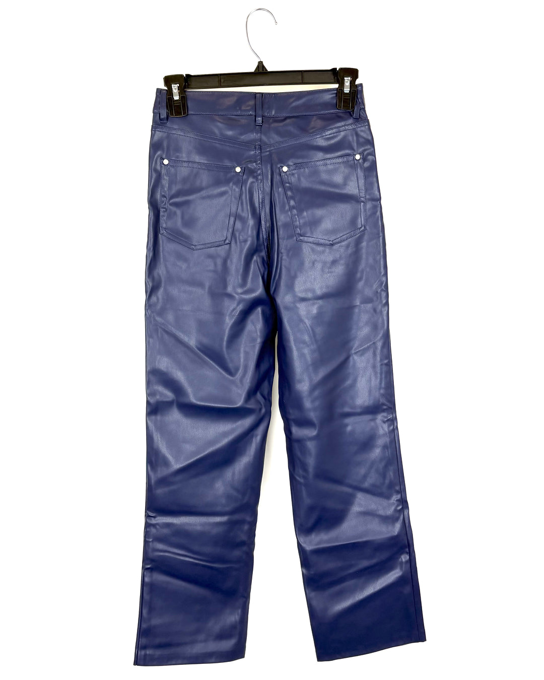 Blue Faux Leather Pant - Size 0