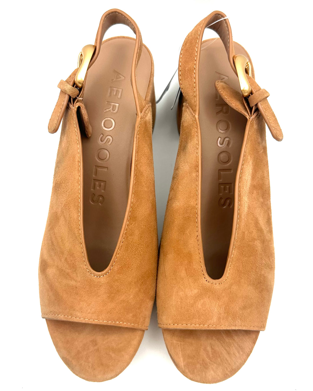 Aerosoles Tan Suede Sandals - Size 7.5