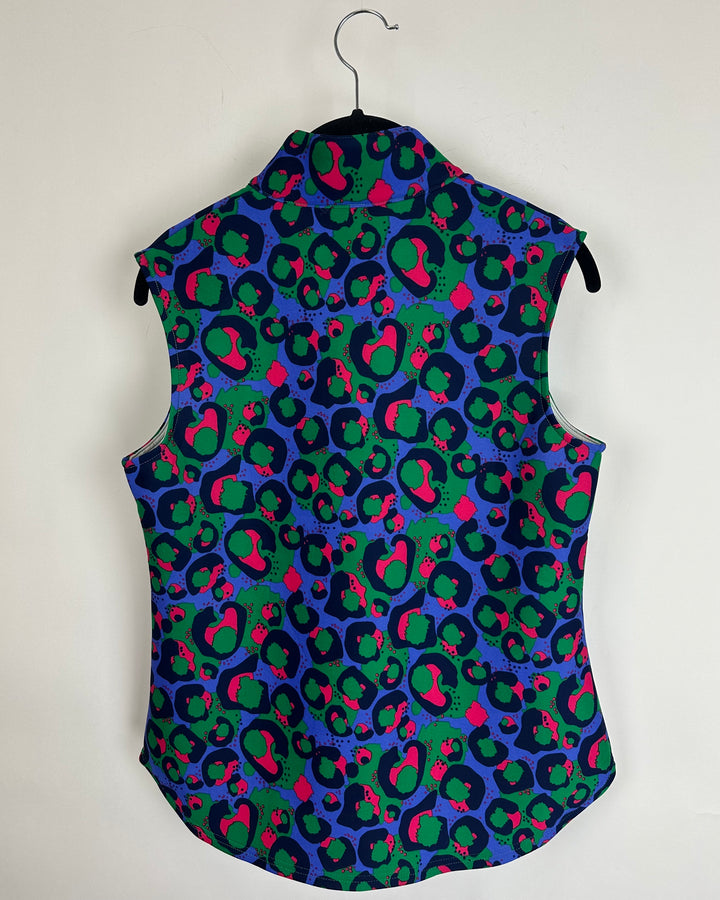 Green & Purple Cheetah Scuba Tank Top - Extra Small