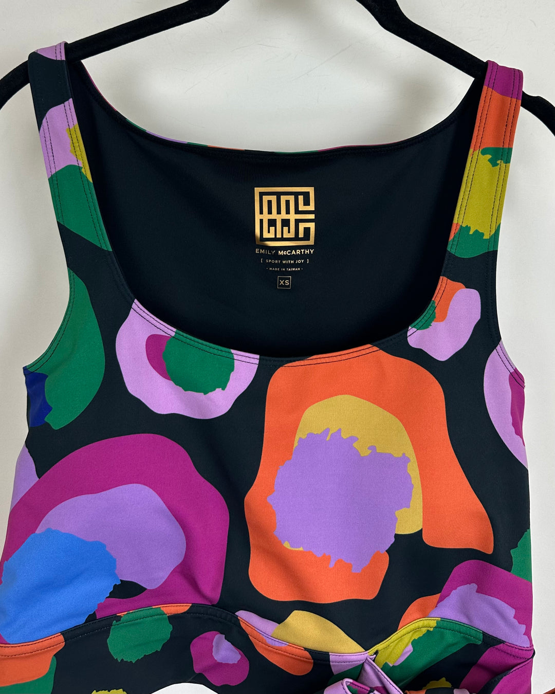 Colorful Abstract Bow Sports Bra Top - XS, S, M, L, XL