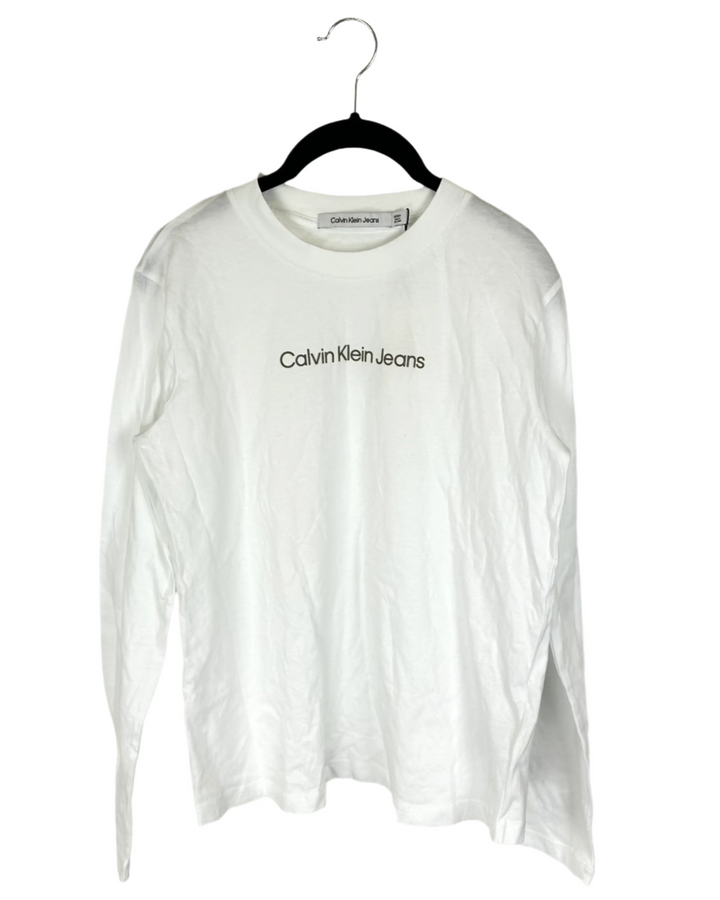 White Long Sleeve Top - Small