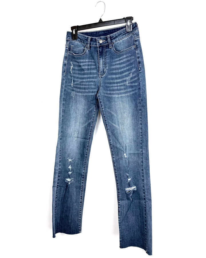 Dark Blue Distressed Jeans - Size 2/4