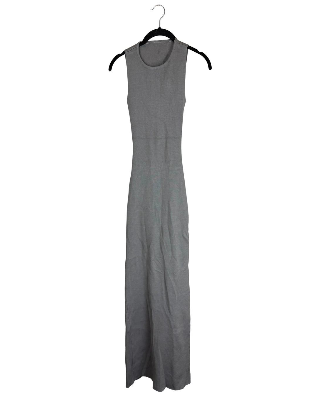 Gray Open Back Fitted Maxi Dress - Size 00/0