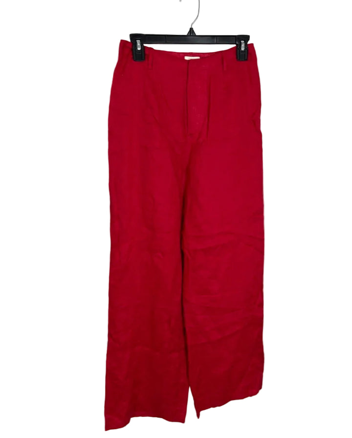 Cupid Red Linen Trousers - Size 4