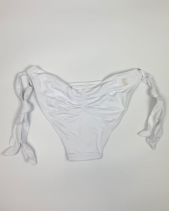 White & Gold Ring Bikini Bottom - Extra Small