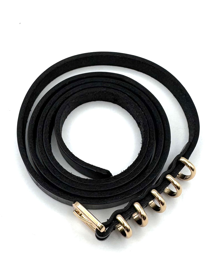 Black and Gold Loop Belt