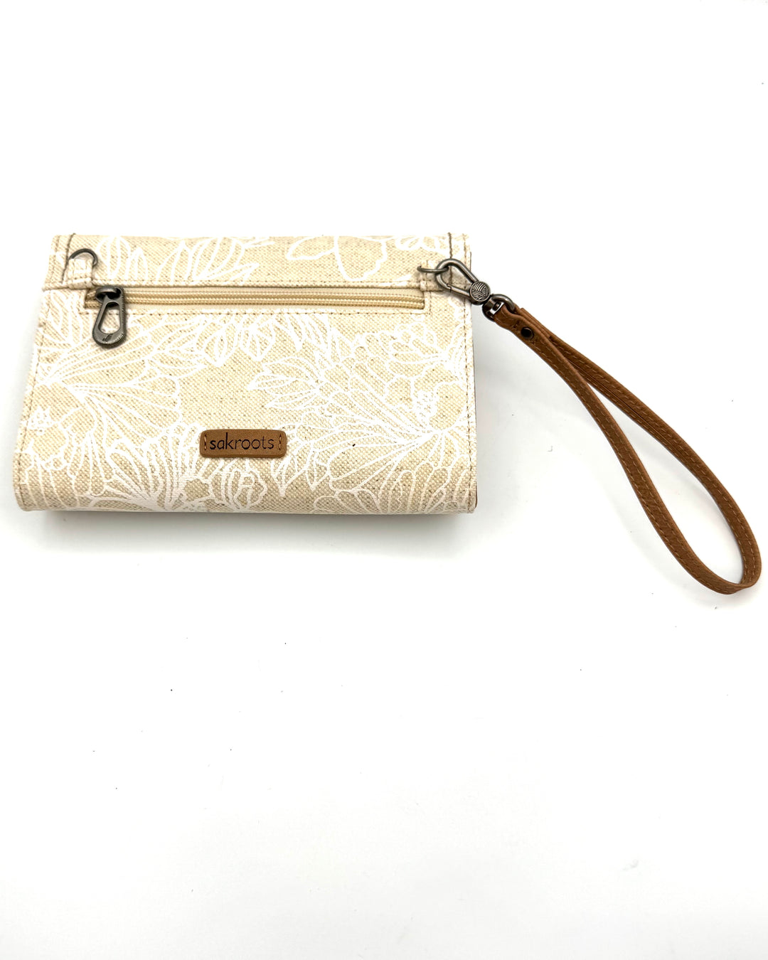 Cream Woven Crossbody Bag/Wristlet