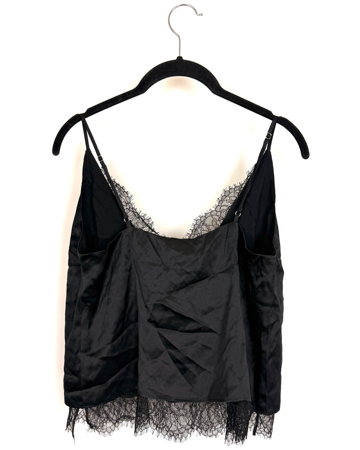 Midnight Black Lace Cropped Camisole - size 2/4