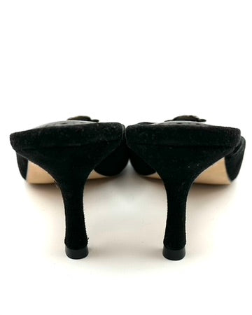 Black Suede Kitten Heel - 6, 8, and 11