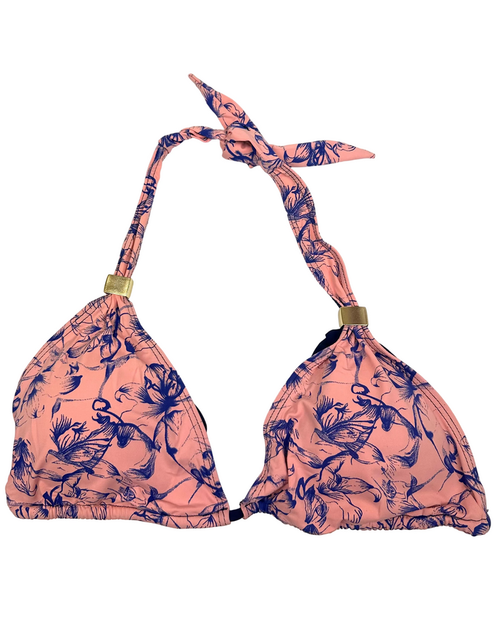 Dusty Pink & Blue Floral Multi Wear Top -XS - L