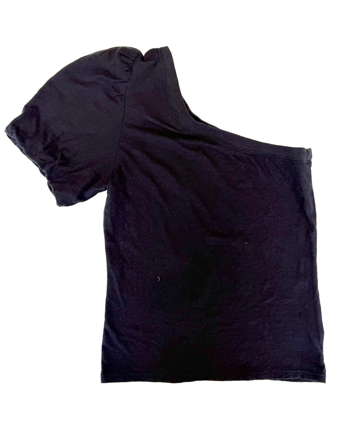 Black One Shoulder T-Shirt - Size 0/2