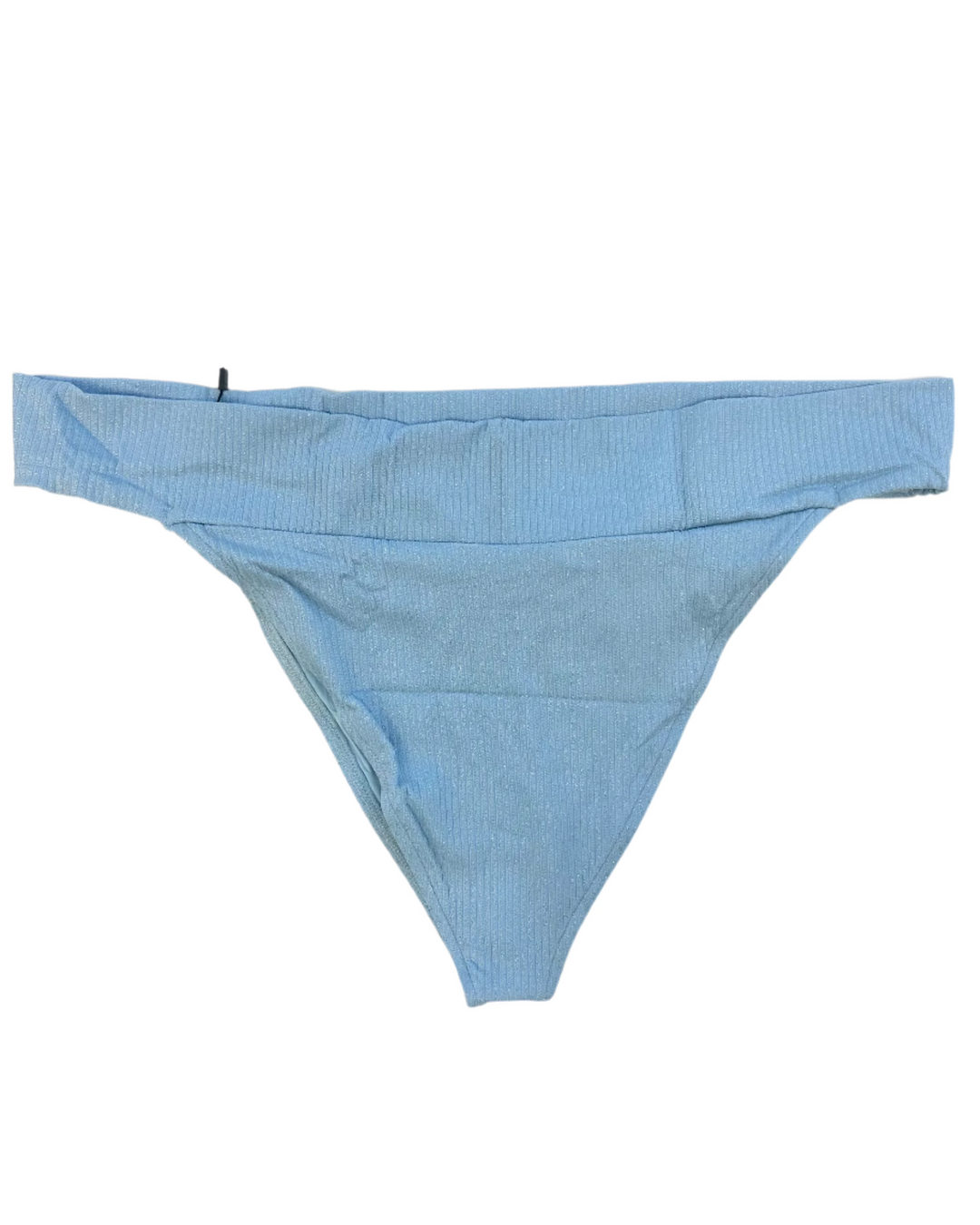 Light Blue Metallic Cheeky Bikini Bottom -  Extra Large