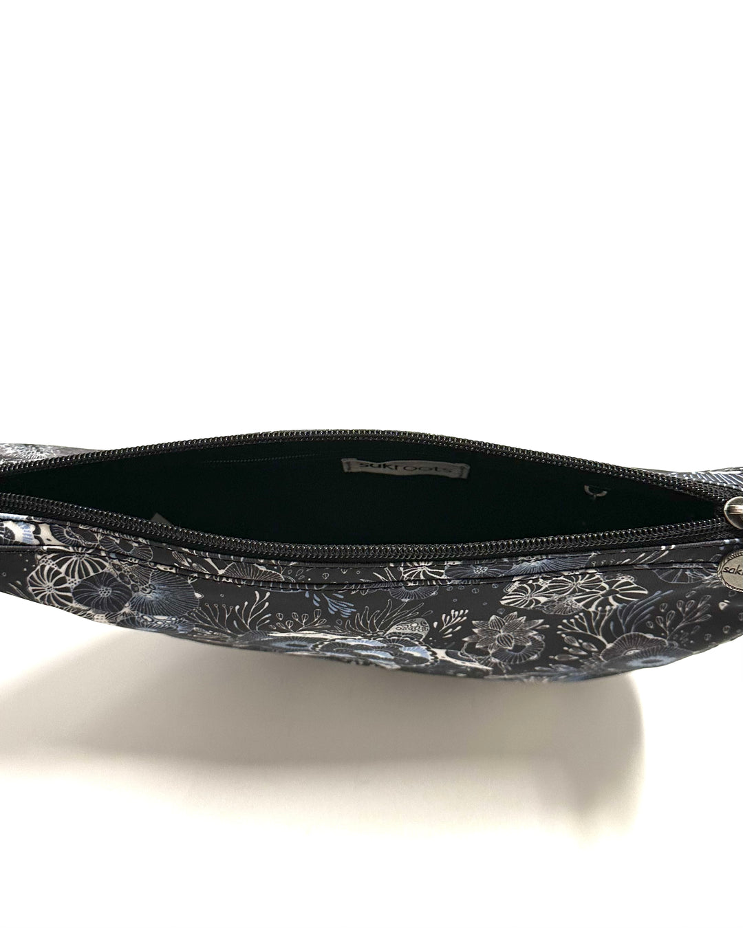 Black Water Motif Crossbody Sling Bag