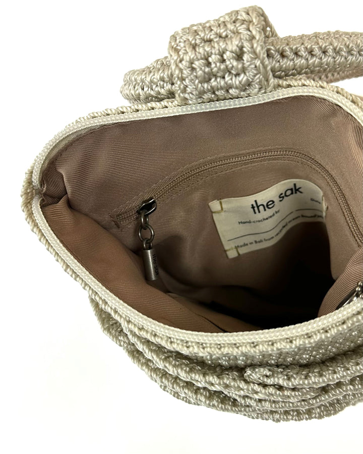 White Crochet Wristlet