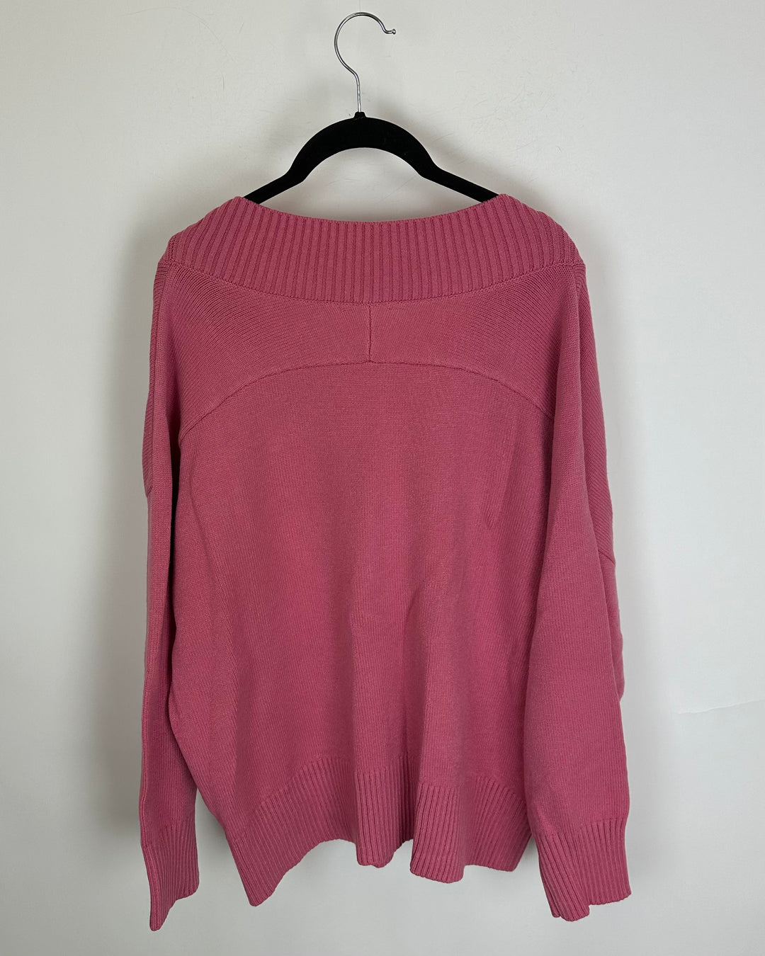 Pink V-Neck Sweater - Size 16W-18W