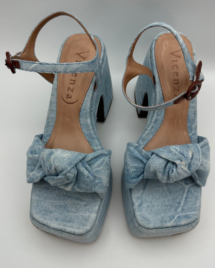 Vicenza Blue Denim Heels - Size 9