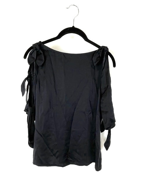 Black Bow Detailed Blouse - Size 2