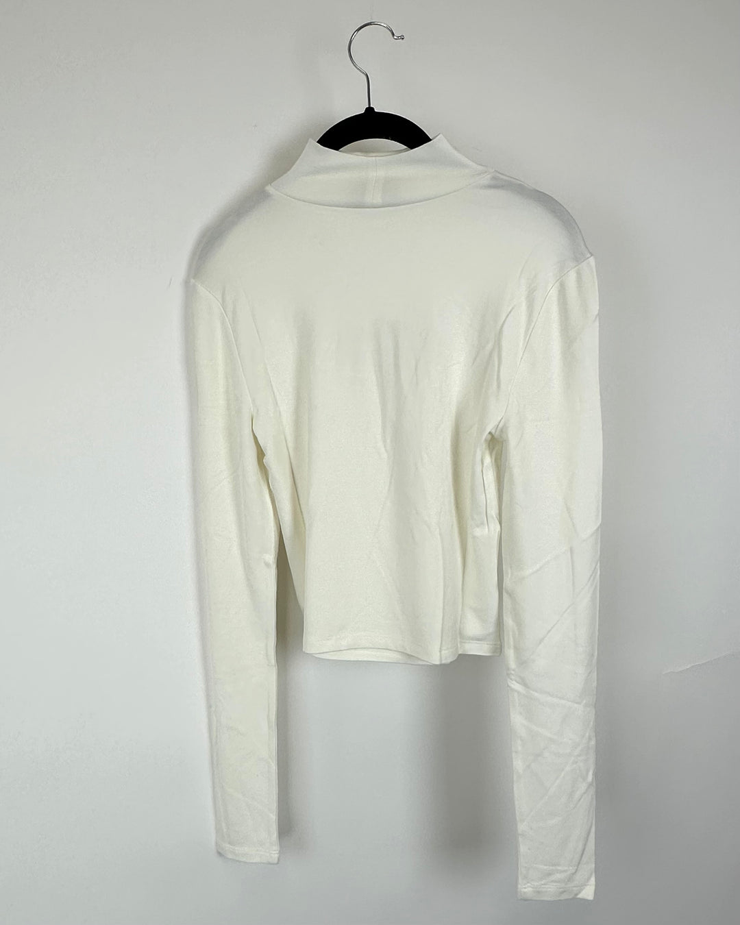 Cream Cutout Mock Neck Top - Size Extra Small & Petite Medium
