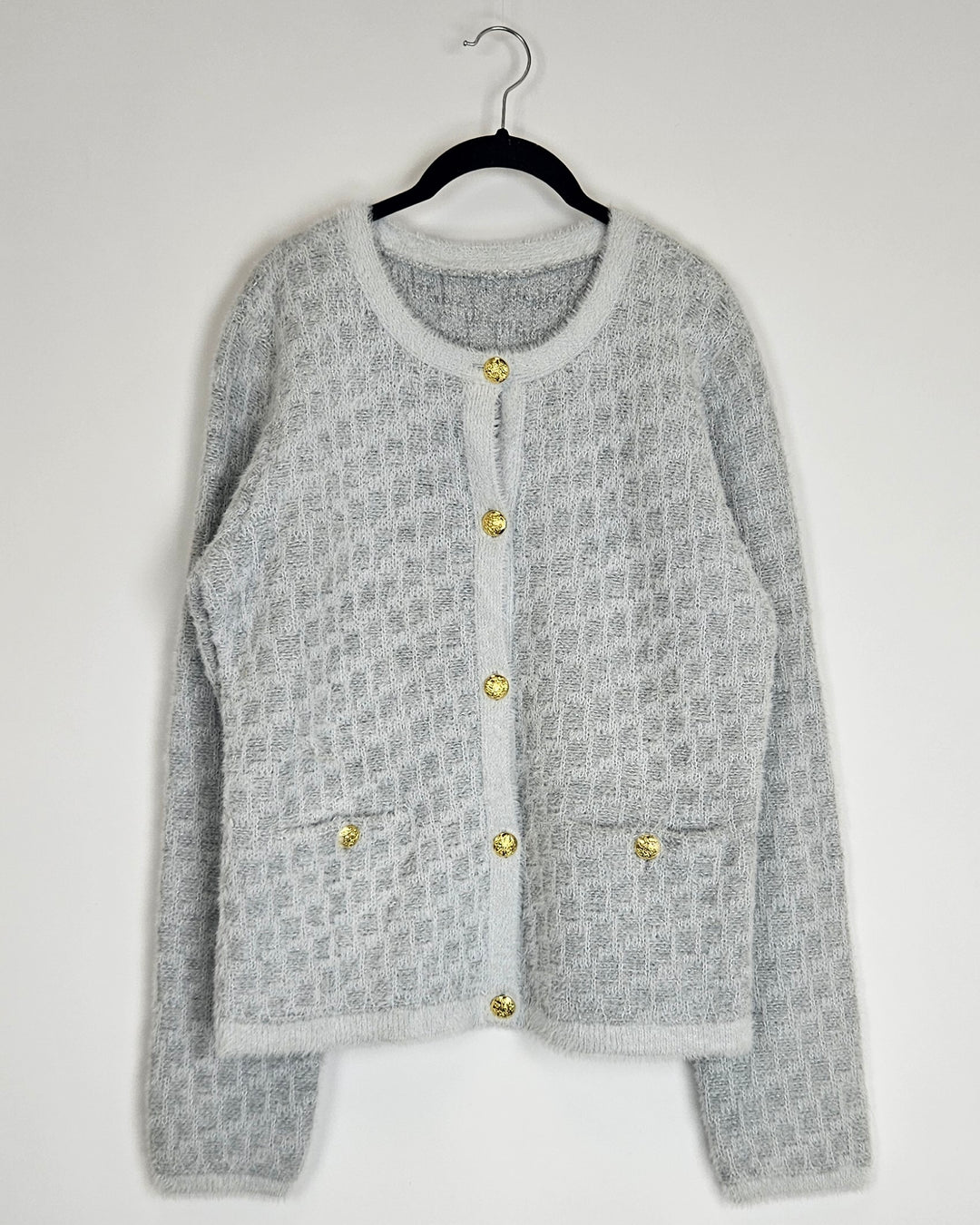 Light Gray Knit Jacket - Size 6