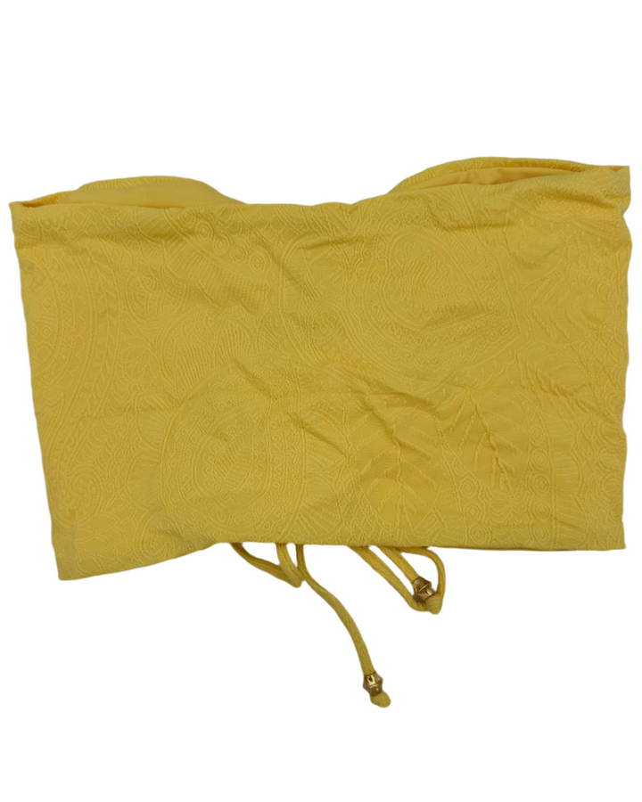 Yellow Embossed Bandeau Bikini Top - XS, S, M, L, XL, XXL