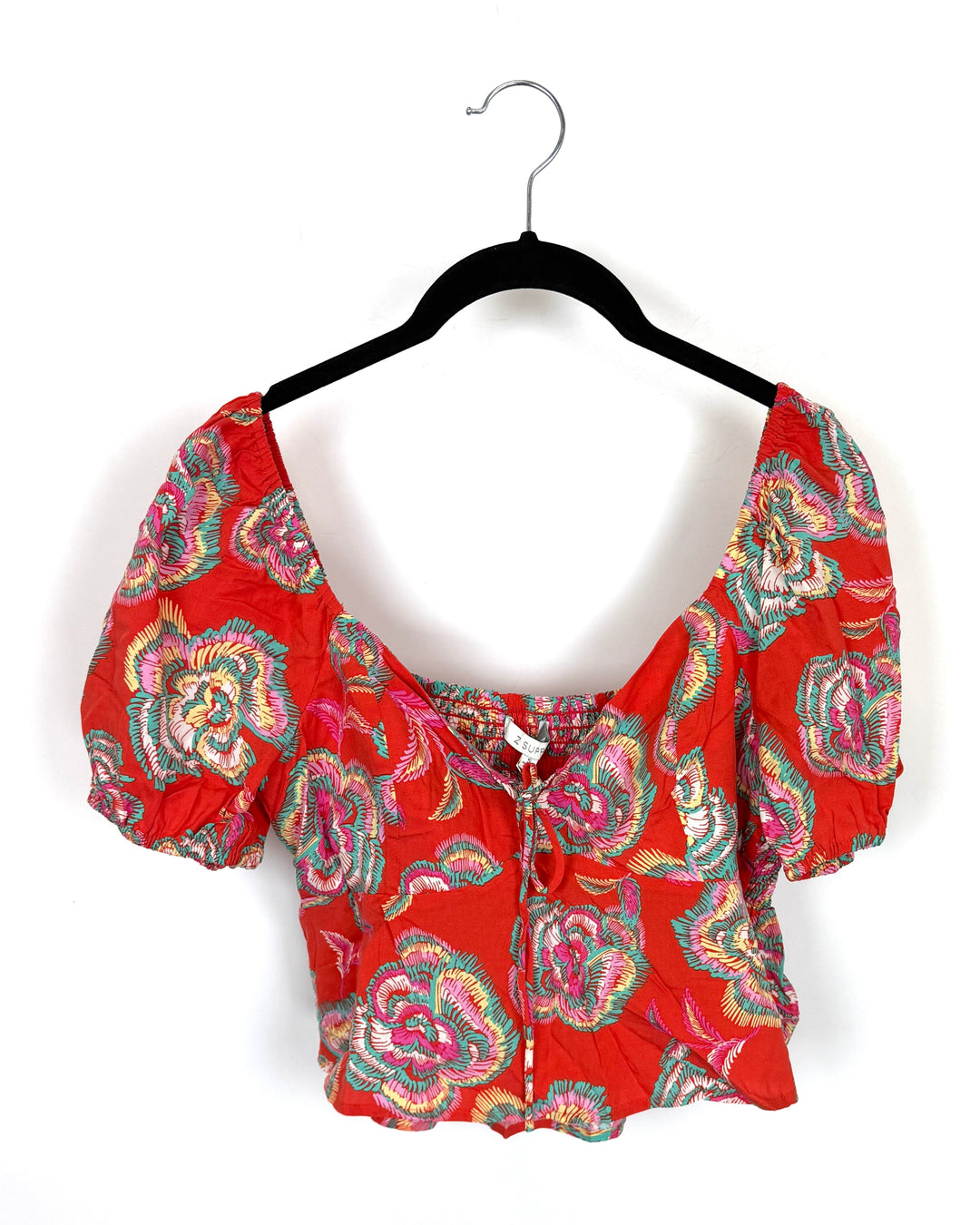 Red Floral Shirt - Size 4/6