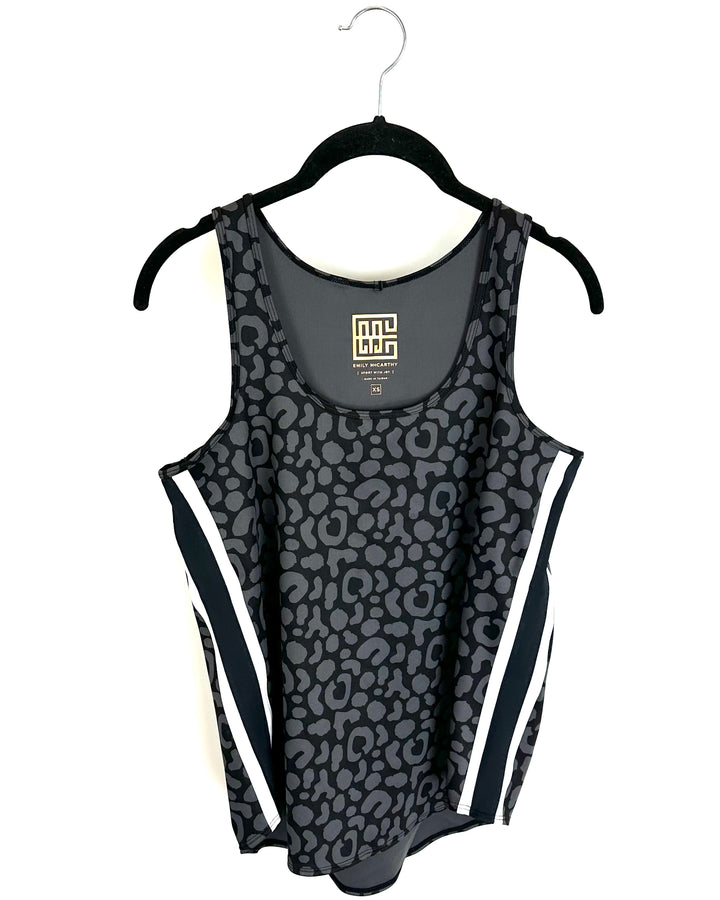 Black Cheetah Athletic Tank Top - Extra Small