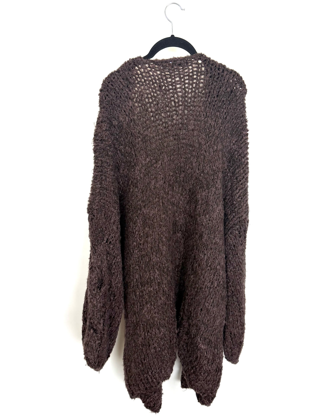Brown Open Knit Cardigan - Size 8/10