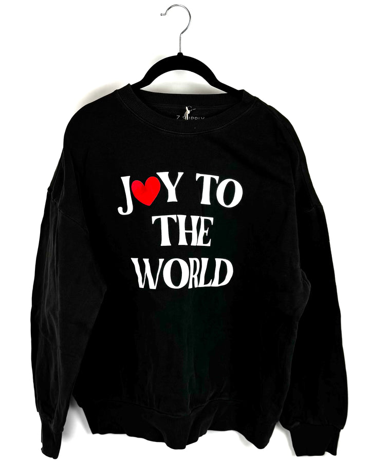 Charcoal Gray "Joy To The World" Sweatshirt - Extra Small, Small, Medium