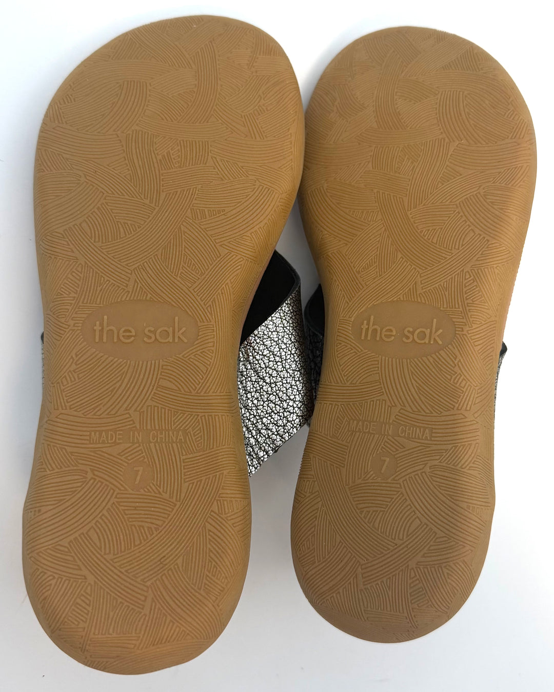 Silver Metallic Sandals - Size 7, 9, 10