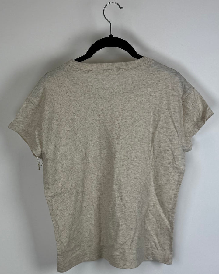 Beige Crewneck T-Shirt- Small