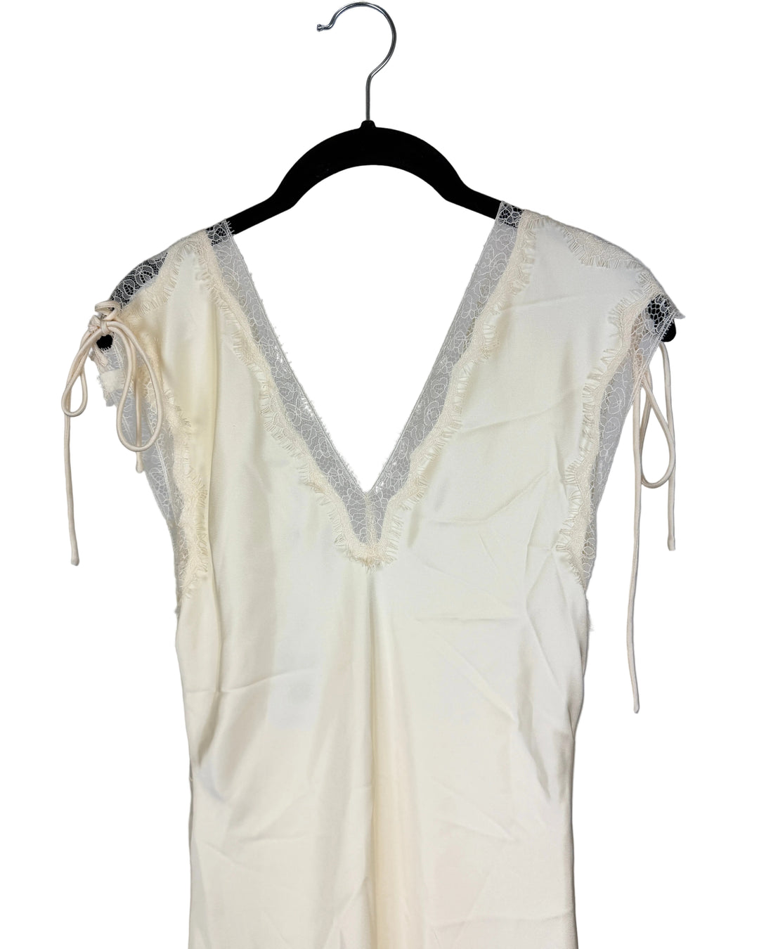 Cream Lace Trim Dress - Size 2/4
