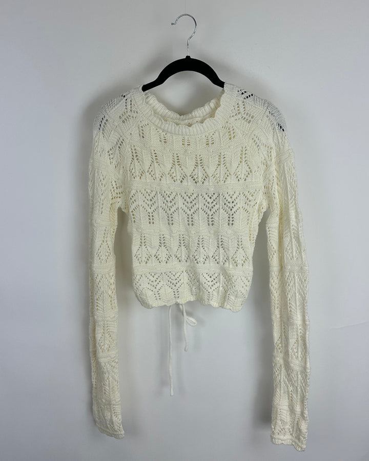 Cream Backless Sweater - Size 2/4