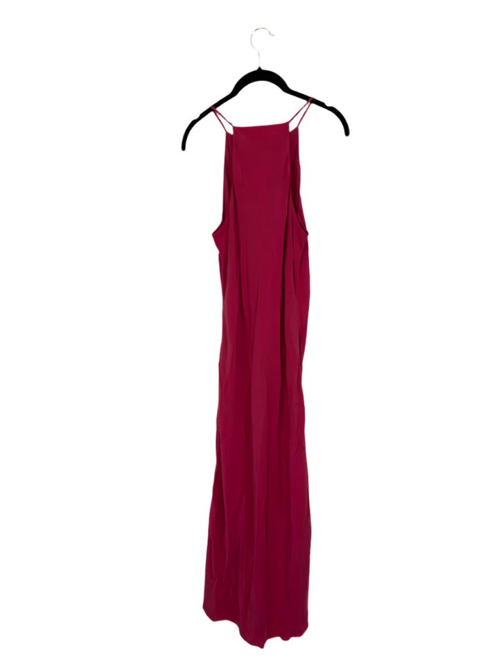 Hot Pink Mock Neck Dress - Small