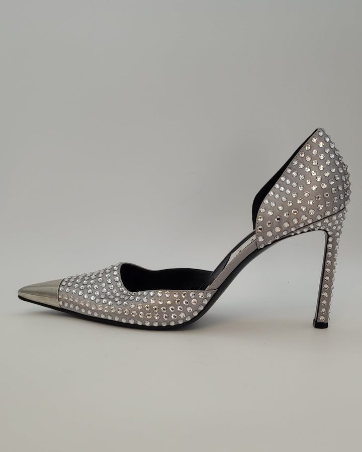 Silver Allover Gem Stud Pumps - Size 40 and 42