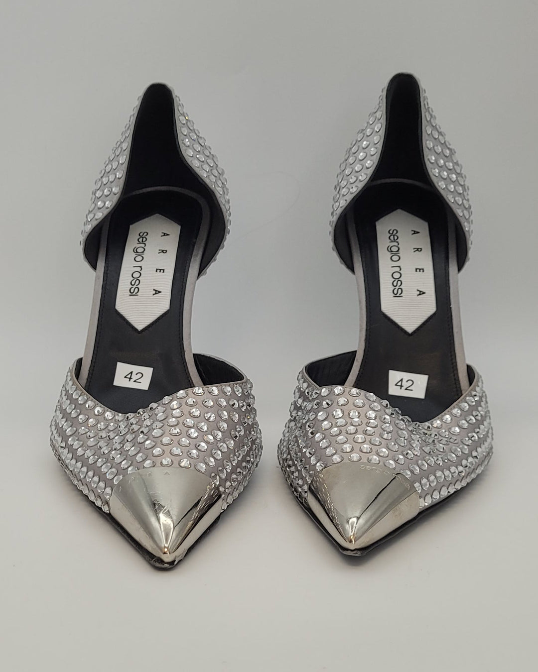 Silver Allover Gem Stud Pumps - Size 40 and 42