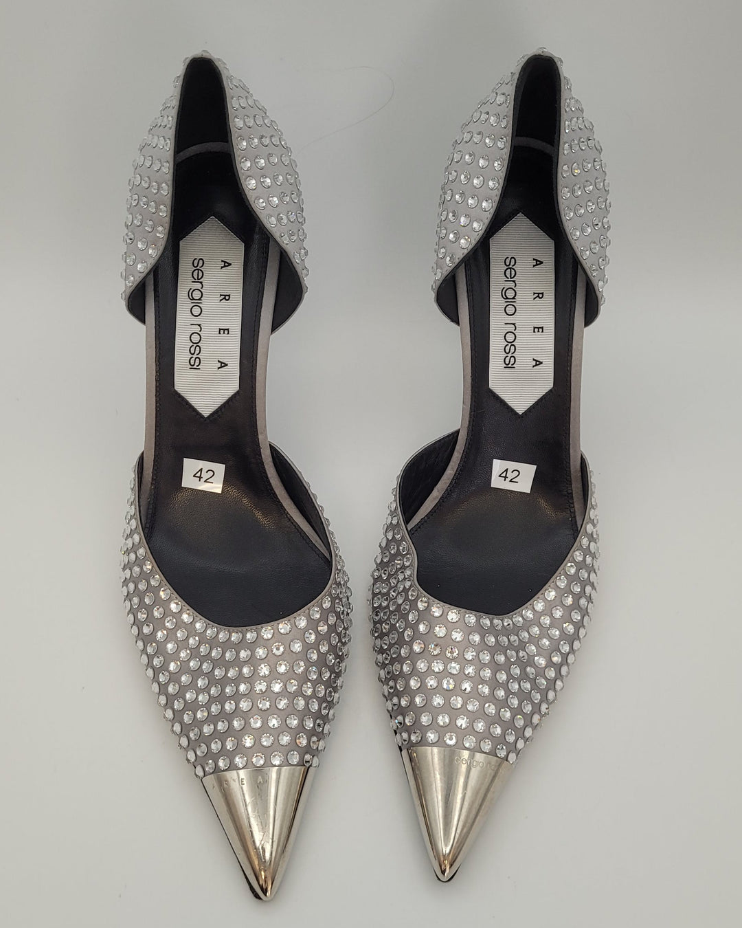 Silver Allover Gem Stud Pumps - Size 40 and 42