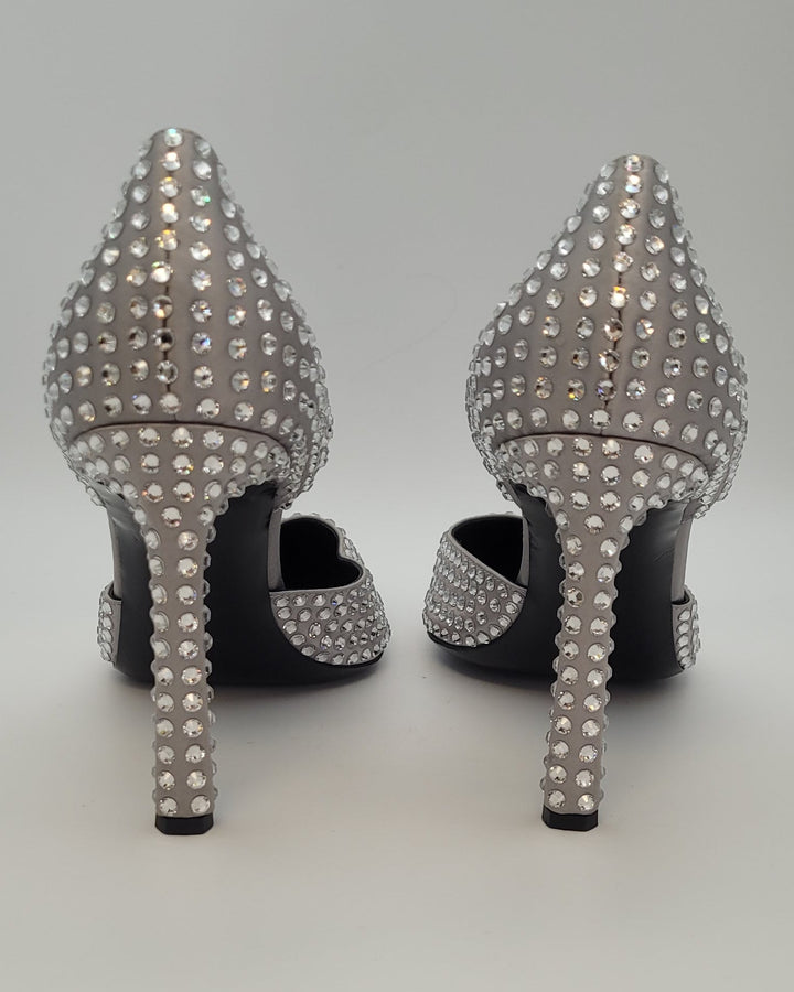 Silver Allover Gem Stud Pumps - Size 40 and 42