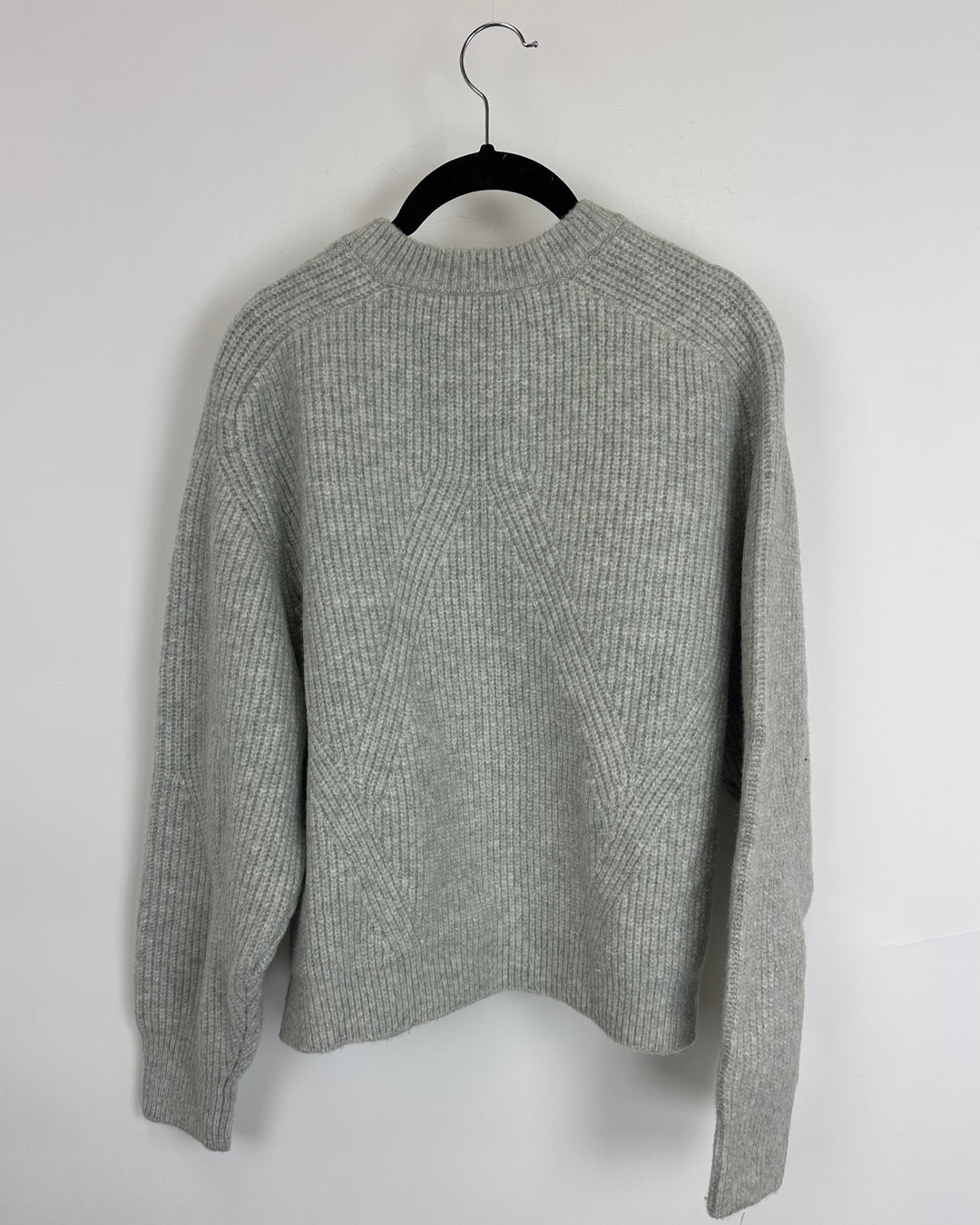 Grey V-Neck Sweater - Size 4/6